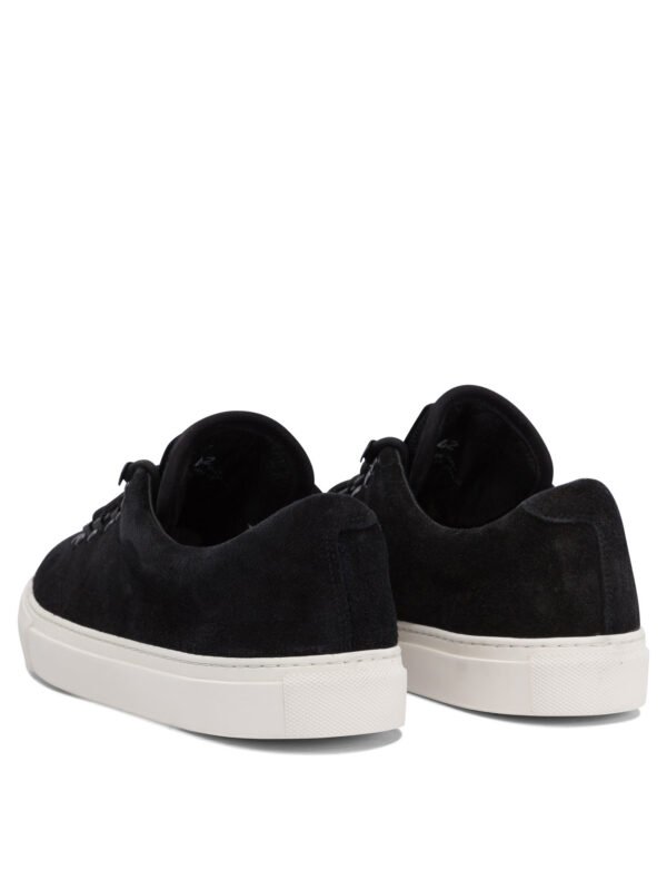 "Stone Island" Baskets basses homme noires en suède et semelle gomme – Image 4