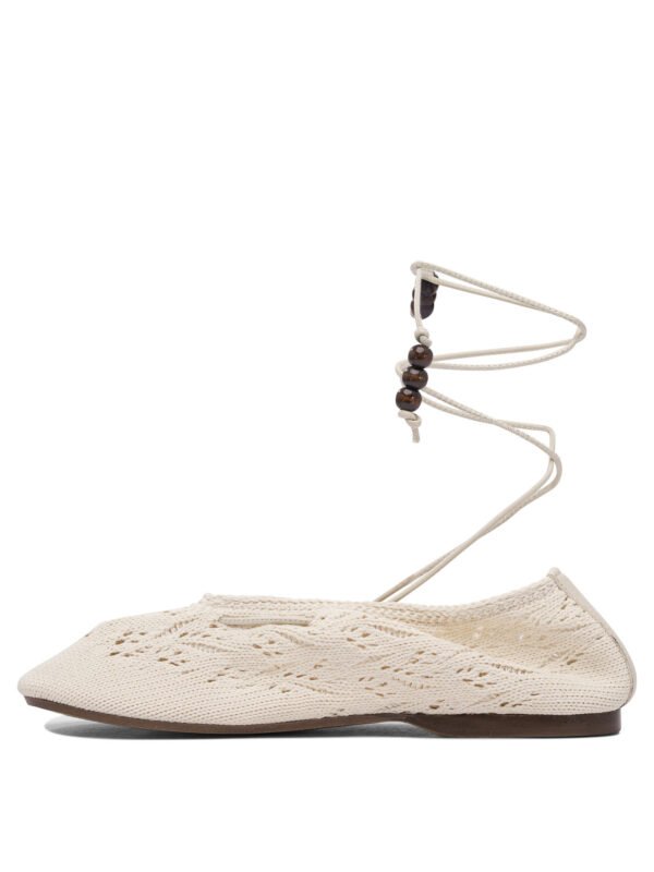 "Alohas" ballerines femme blanches en coton recyclé – Image 3