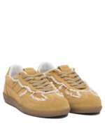 "Alohas" sneakers femme jaunes en cuir semelle caoutchouc – Image 2