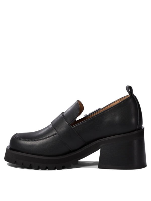 "Ganni" mocassins femme noirs à plateforme et boucle en polyester recyclé – Image 3