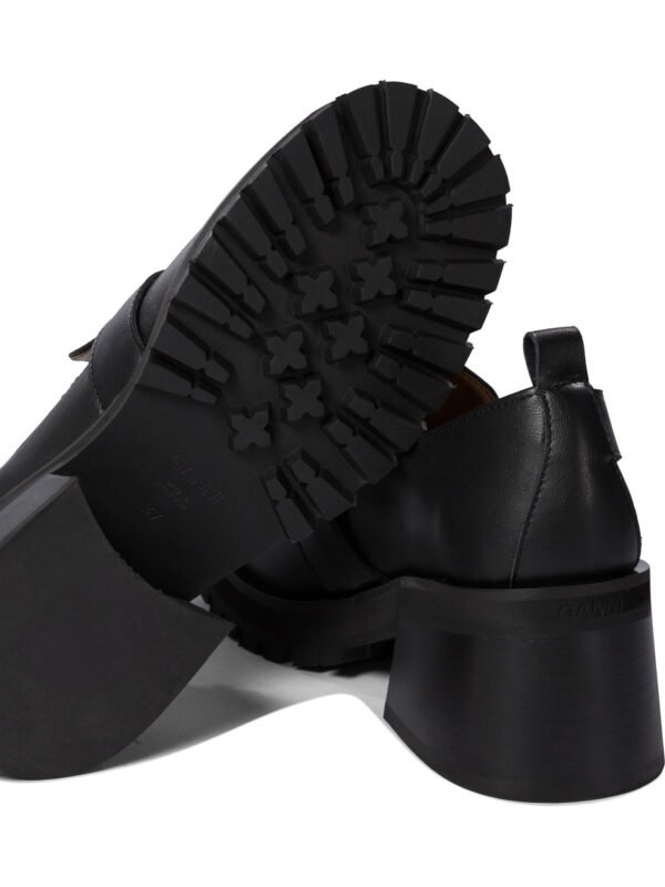 "Ganni" mocassins femme noirs à plateforme et boucle en polyester recyclé – Image 5