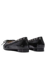 "Ganni" ballerines femme noires à nœud ajouré en coton recyclé et polyuréthane – Image 4