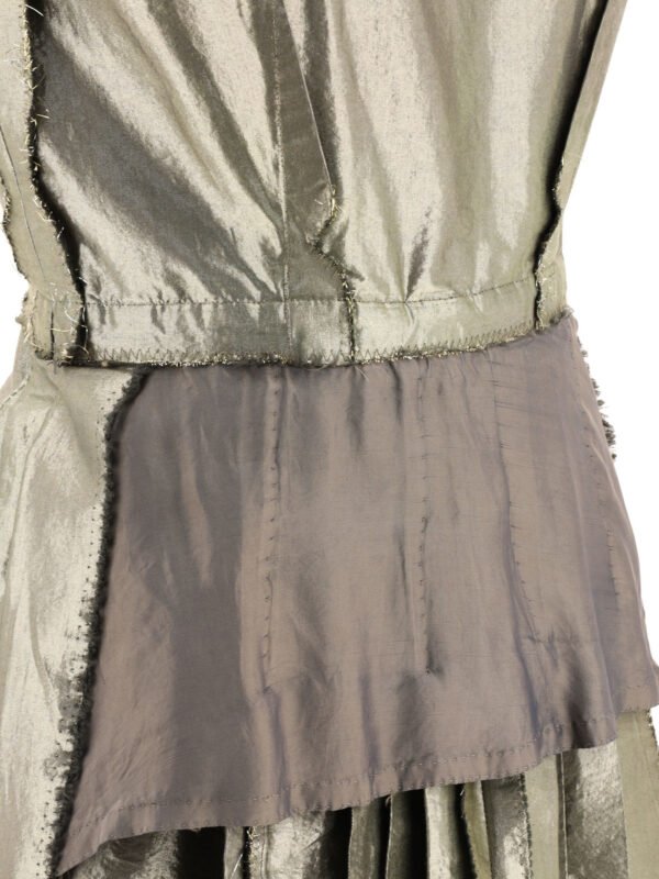 "Maison Margiela" Robe femme dorée en coton et polyester coupe regular – Image 4
