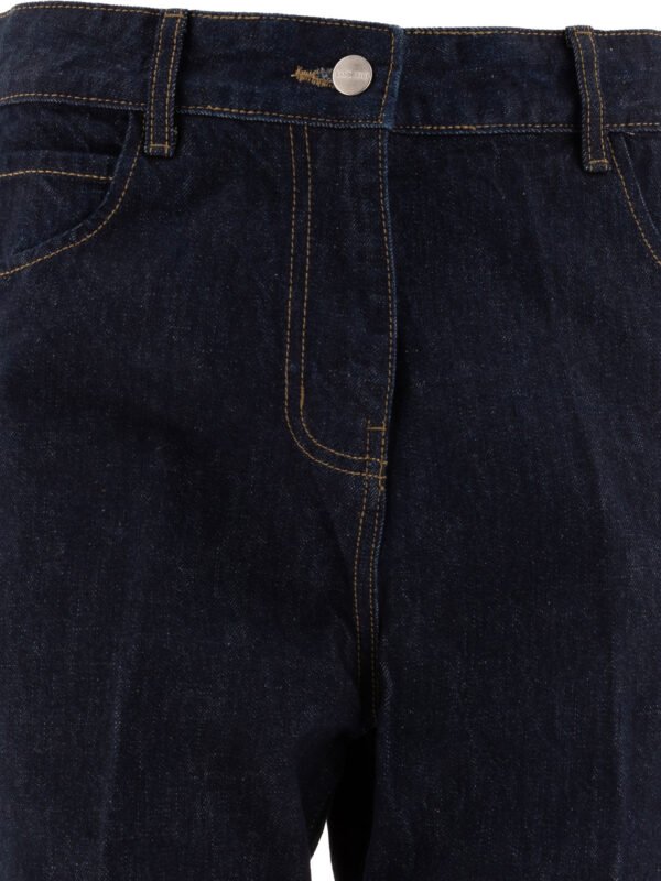 "Sandbeige" Jean femme bleu en coton coupe droite – Image 3