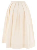 "Sandbeige" jupe blanche en polyester et coton pour femme – Image 2