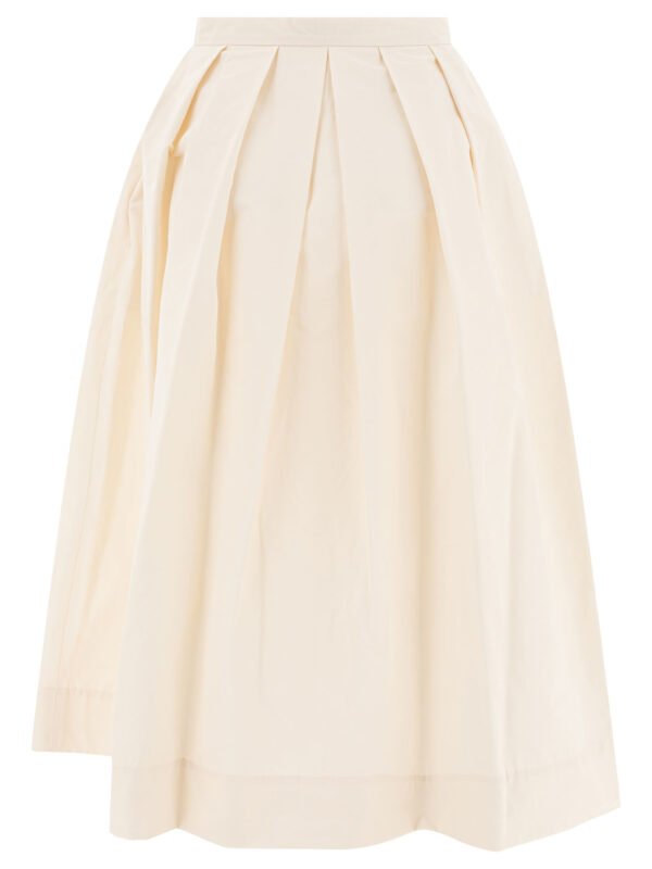 "Sandbeige" jupe blanche en polyester et coton pour femme – Image 2