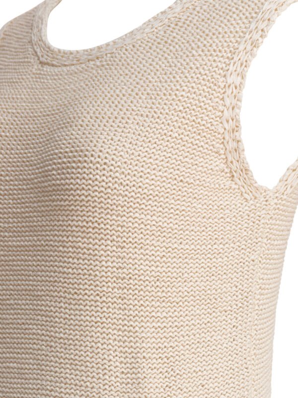 "Sandbeige" robe beige en coton et polyester pour femme – Image 4
