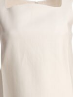 "Sandbeige" robe blanche en coton et lin pour femme – Image 3
