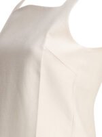 "Sandbeige" robe blanche en coton et lin pour femme – Image 4