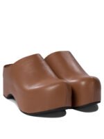 "Marni" sabots chunky en cuir marron pour femme – Image 2