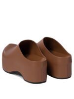 "Marni" sabots chunky en cuir marron pour femme – Image 4