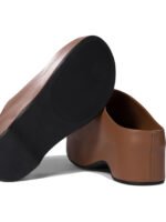 "Marni" sabots chunky en cuir marron pour femme – Image 5