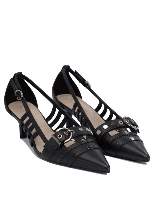 "Pinko" chaussures femme à talons noires en cuir – Image 2