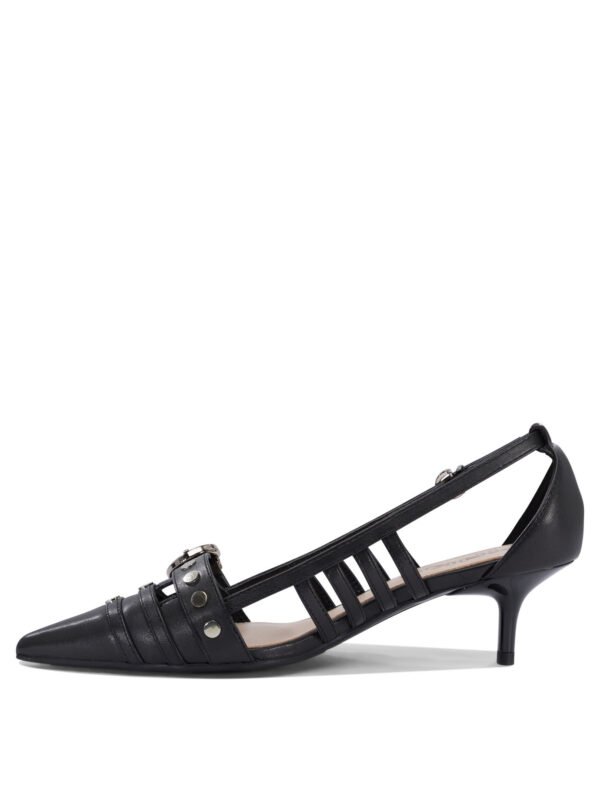 "Pinko" chaussures femme à talons noires en cuir – Image 3