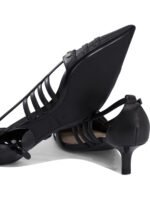 "Pinko" chaussures femme à talons noires en cuir – Image 5