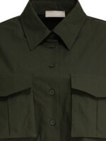 "Elie Saab" chemise femme verte en popeline de coton – Image 3