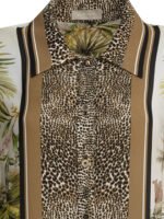 "Elie Saab" chemise femme marron imprimé Savannah en viscose – Image 3