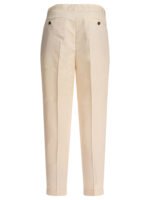 "Tom Ford" pantalon homme beige en popeline de coton et soie à pinces – Image 2