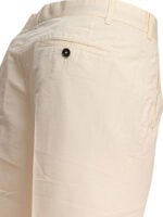 "Tom Ford" pantalon homme beige en popeline de coton et soie à pinces – Image 4