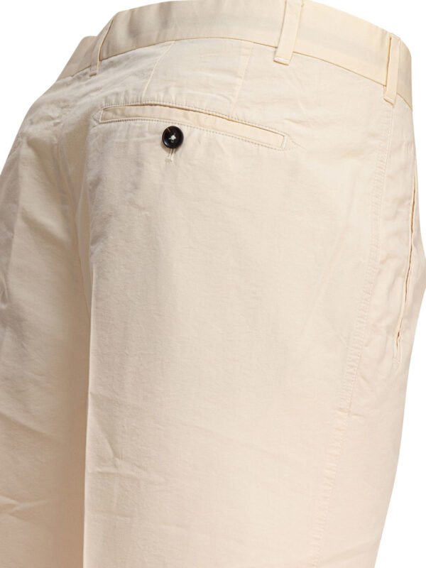 "Tom Ford" pantalon homme beige en popeline de coton et soie à pinces – Image 4