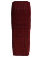 "Elie Saab" jupe femme bordeaux en maille à découpes – Image 2