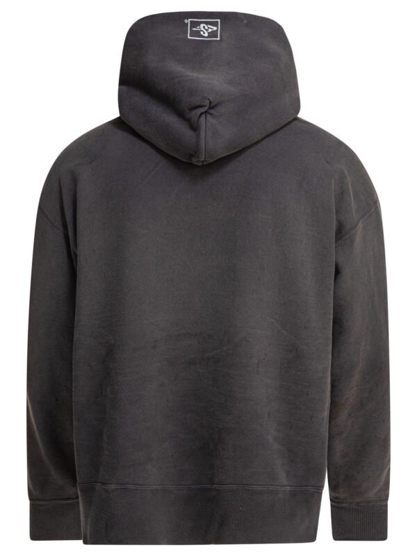"©SAINT M××××××" hoodie noir en coton pour homme – Image 2