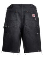 "©SAINT M××××××" short homme noir en jean 100 % coton – Image 2