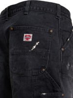 "©SAINT M××××××" short homme noir en jean 100 % coton – Image 4