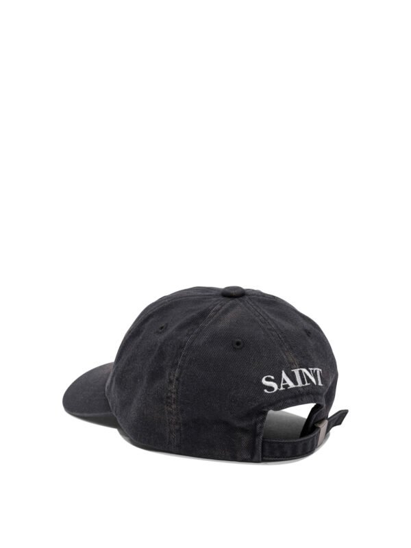 "©SAINT M××××××" casquette noire en coton pour homme – Image 3