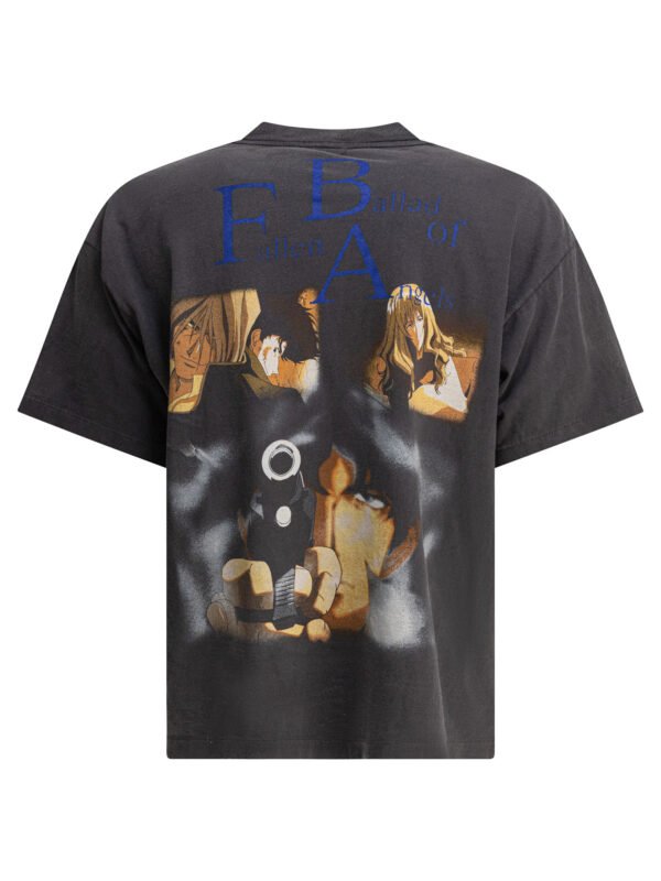 "©SAINT M××××××" t-shirt noir en coton technique coupe regular pour homme – Image 2