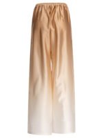 "Sleep No More" pantalon femme blanc et beige en soie – Image 2