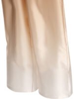 "Sleep No More" pantalon femme blanc et beige en soie – Image 4