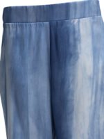 "Sleep No More" pantalon femme bleu clair en soie coupe fluide - Image 3