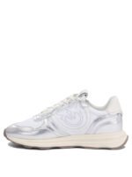 "Pinko" sneakers femme argentées en cuir et mesh – Image 3
