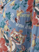 "Sun Surf" chemise Lovely Hula Hands bleu clair en rayonne coupe décontractée à manches longues pour homme – Image 4