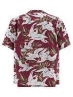 "Sun Surf" chemise White Egret bordeaux en rayonne coupe décontractée à manches courtes pour homme – Image 2
