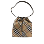 "Burberry" Sac à main femme beige en coton et cuir
