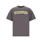 "Brain Dead" T-shirt homme gris en coton coupe regular
