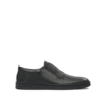 "Ferragamo" Chaussures plates  homme noirs en cuir coupe standard