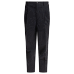 "Kaptain Sunshine" pantalon homme noir en coton et soie coupe regular