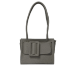 "Boyy" sac bandoulière Bobby 23 Soft gris en cuir de veau et suède pour femme