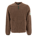 "Rayon Vert" Veste polaire homme marron en laine coupe regular