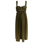 "Cecilie Bahnsen" robe femme verte en soie