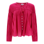 "Marant Étoile" Abadi Blouse femme fuchsia en coton et viscose, coupe regular