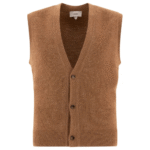 "Lardini" cardigan homme marron laine alpaga coupe regular