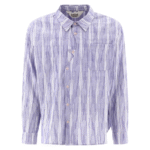 "Brain Dead" chemise homme bleu coton polyester coupe regular
