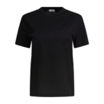 "Brunello Cucinelli"  T-shirt noir en coton pour femme