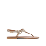 "K.Jacques"  Sandales dorées en cuir pour femme