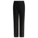 "Valentino" Pantalon noir en laine pour femme