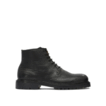 "Officine Creative" Bottines homme noires en cuir coupe standard